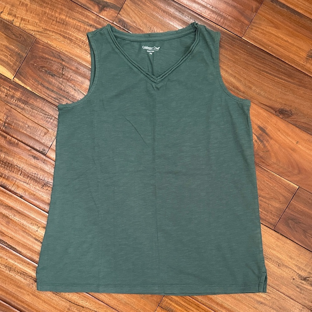 NWOT Coldwater Creek Forest Green Sleeveless Top